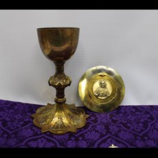 9 1/2" Sterling Cup Chalice & Paten SKU C1003-001